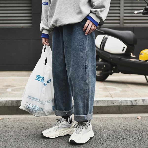 

wpzft перт мужские прямые осенью новый свободный универсальный брюки корейского штаны и джинсы trend ног 2020 гарем джинсы imkps, Blue