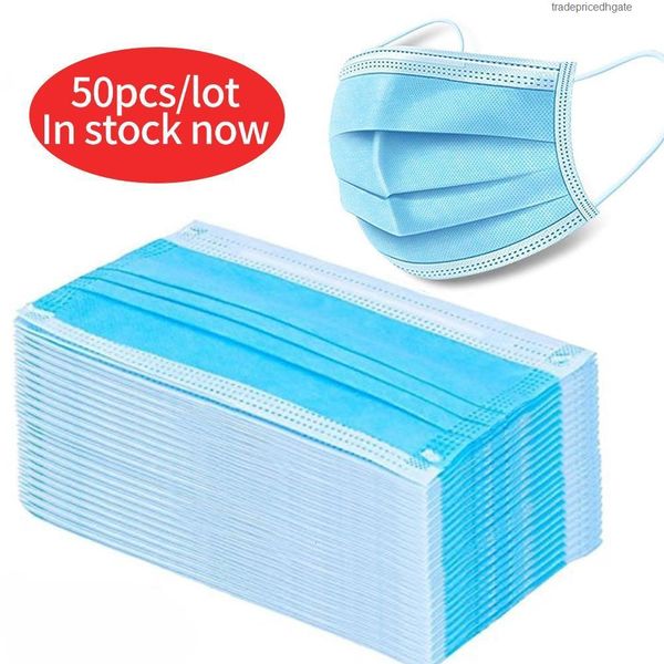 

masks non-woven anti-dust disposable three-layer protection filter masque germ mouth nose face dustproof mask with bag