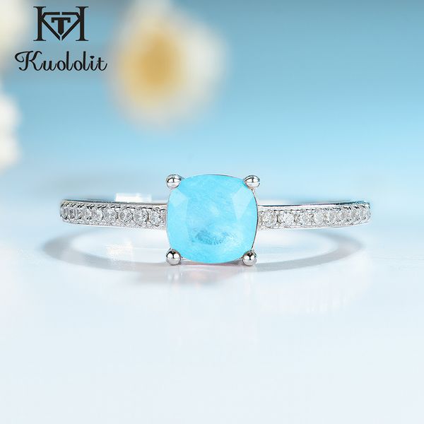 

kuololit параиба турмалин драгоценных камней кольцо для женщин девушек твердого 925 sterling silver emerald tanzanite обручального кольца fi