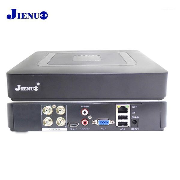 

kits jienuo 4ch mini dvr ahd 1080n cctv hd recorder video surveillance security system hybrid onvif for ip camera analog cvi tvi1, Black;white