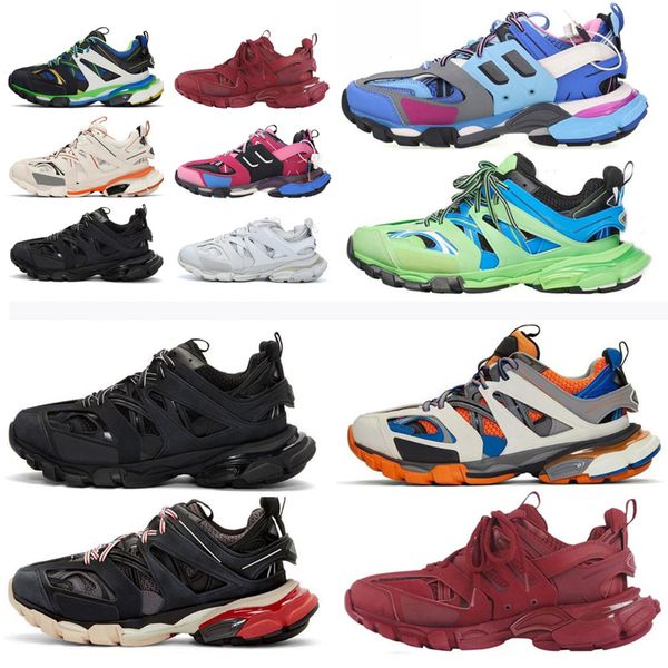 

2021 paris 3.0 track s triple s clunky sneakers grey orange mens blue version designer women men sport shoes size 36-45 a0np#, Black