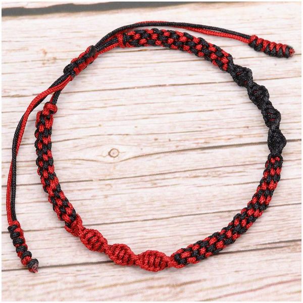 

bluestar bohemian style diy handmade red and black knots lucky rope bracelet love red rope bracelets adjustable charm bracelets