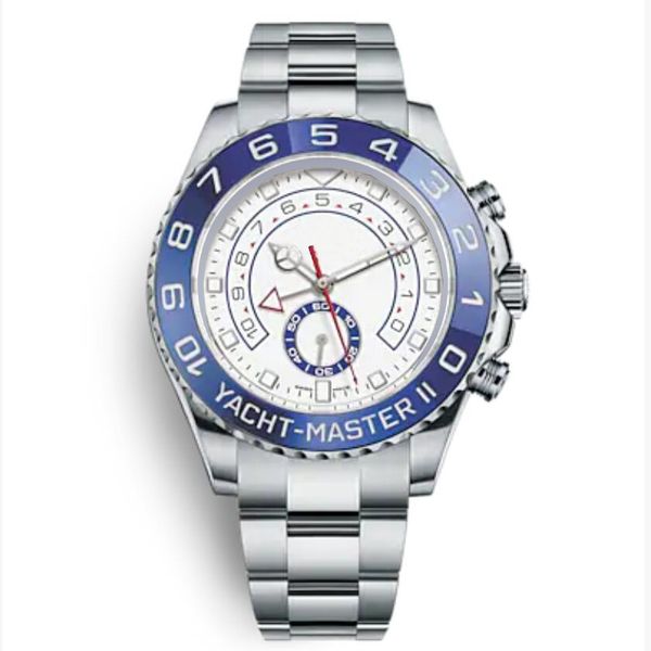 

watch ceramic bezel yacht 44mm automatic movement mechanical men's stainless steel watches master wristwatches orologio da uomo gift, Slivery;brown