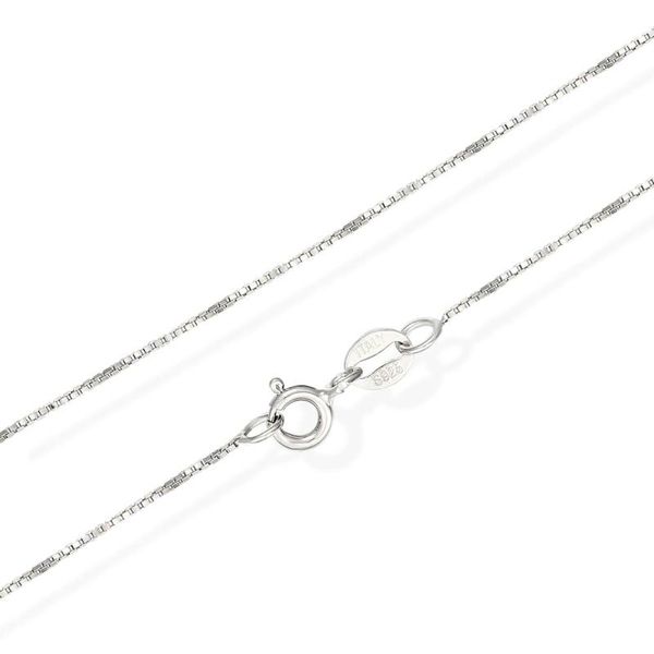 

925 silver box chain necklace 40-80cm jewelry gift wholesale price