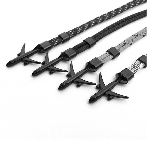 

new men bracelet creative black airplane anchor bracelet survival bracelet handmade braided rope couple bracelets for m qylgfk