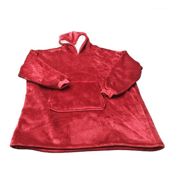 

oversized tv blanket sweatshirt hoodie ultra plush soft warm outdoor winter hooded coats bathrobe fleece pullover for men women1