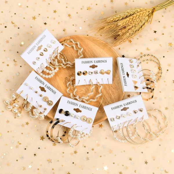 

acrylic abs imitation pearl earring pendant 2020 new women fashion jewelry charm findings geometric tassel hoop earrings, Black