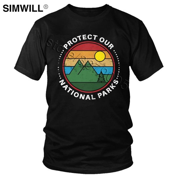 

sport vintage protect our national parks t shirt outdoors mountains hiking tshirt short sleeve cotton printed t-shirt handsome apparel