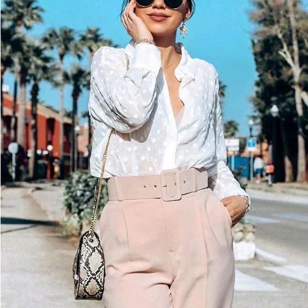 

women blouse 2021 summer 3d flowers long sleeve loose stylish v neck elegant long sleeve shirt female shirts1, White