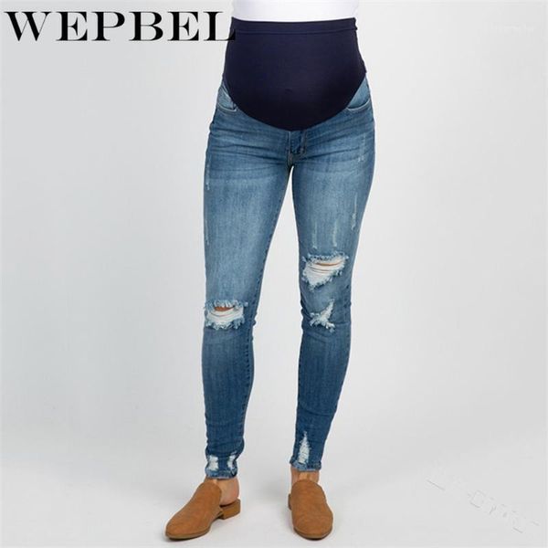 

wepbel women pregnancy winter warm pants maternity jeans for pregnant maternity clothes for pregnant women nursing trousers1, Blue