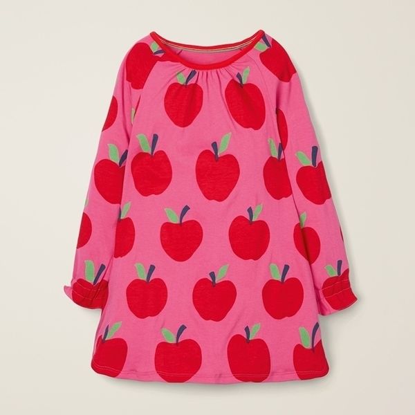 

little maven 2-7years autumn animal dress for girls child toddler baby girls tees dresses children kids fall clothing y200102, Red;yellow