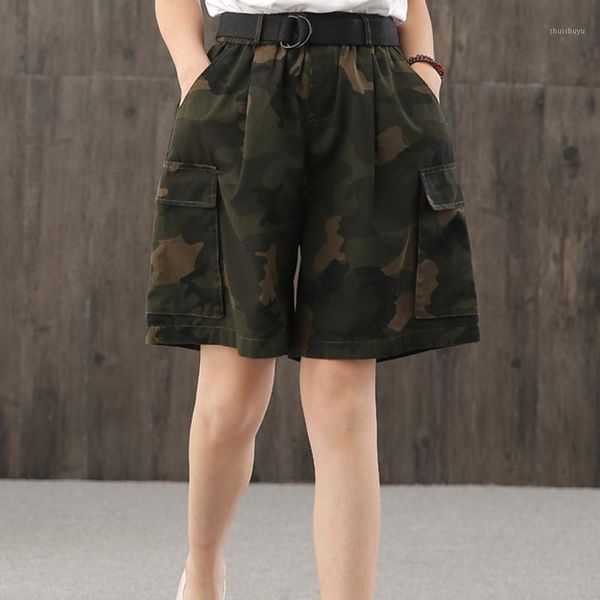 

camo jeans short wide leg bell bottom denim shorts summer women elastic waist fashion az201217401, Blue