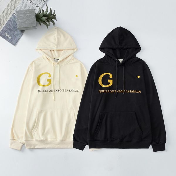 

2021 new arrival mens hoodies mens womens fashion bronzing hooded sweatshirt fashion trendy qualiry women sweatshirts spring men hoodies, Black