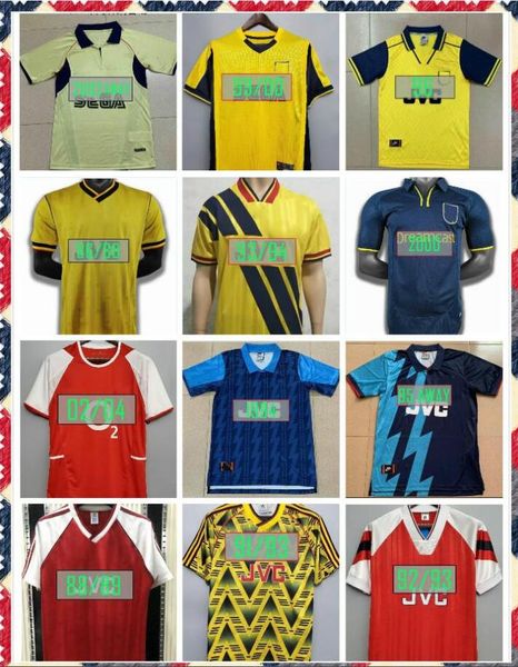 

ретро арсен генри футбол трикотаж 00 02 04 05 06 винтажные пиры 07 08 98 99 bergkamp rosicky reyes 20-летие 88 89 2014 футбольная рубашка, Black;yellow