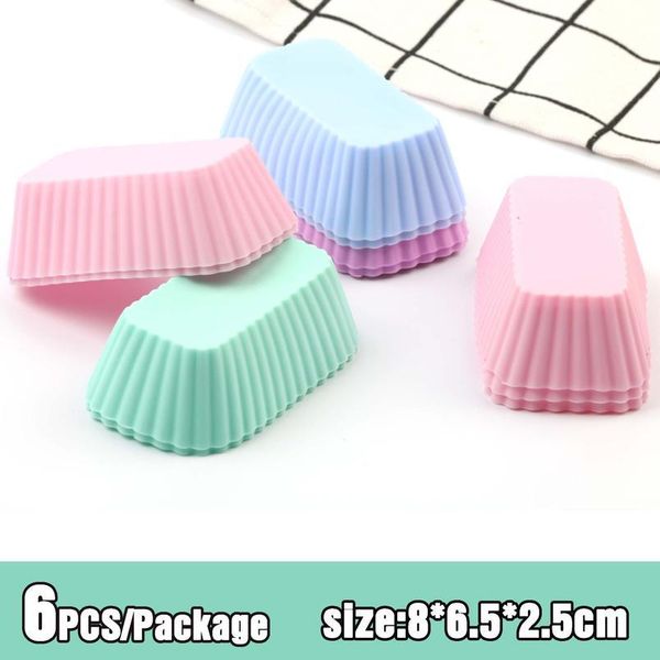 

sile cupcake mold fondant pan 3d muffin cupcake square shaped kitchen baking pastry tools cake decorating tools 6/12 jllnxf
