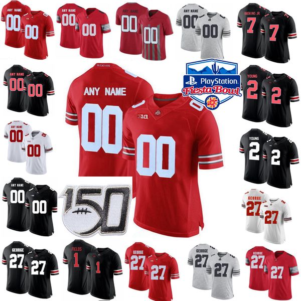 

ncaa ohio state buckeyes jersey 2 jk dobbins 5 garrett wilson 25 mike weber jr. 97 nick bosa college football jerseys custom stitched, Black