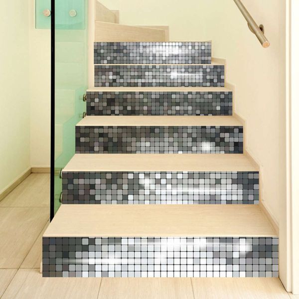 

meiji 3d 3-d 6-piece stair self non adhive waterproof anti slip wear ristant wall living room decoration sticker