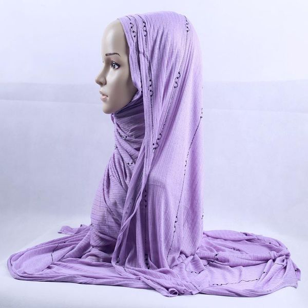 

200x120cm kashkha maxi hijab scarf shawl for women muslim modesty turban headscarf exquisite rhinestone stripe stole head wrap1, Red