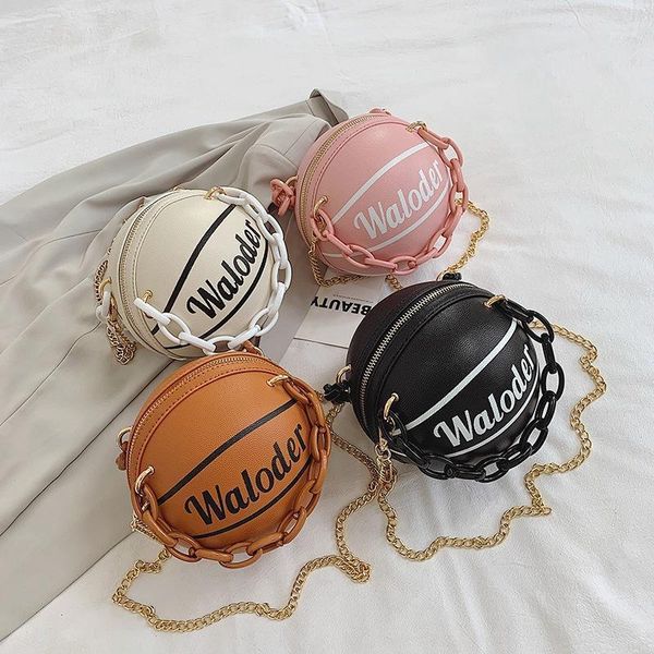 

waist bags fashion women shoulder bag handbag ball design chain basketball purse female crossbody messenger clutch1