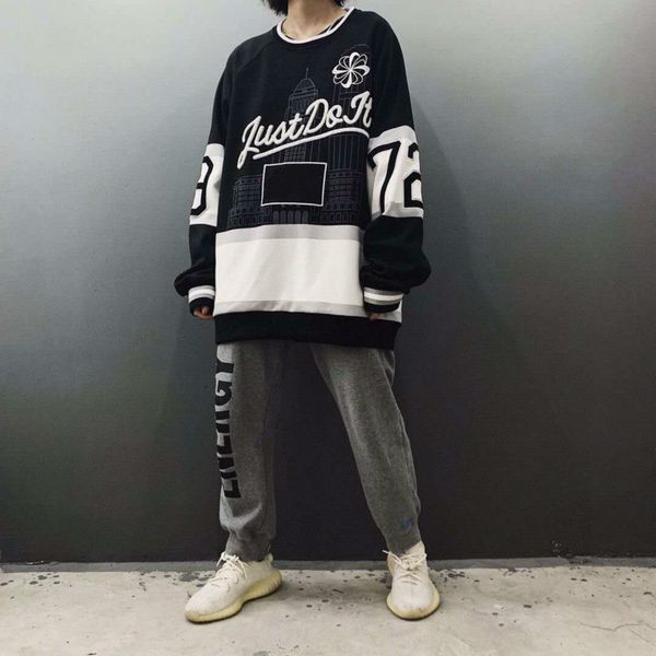 

2020 women's hoodies neon green casual lose weight hoody sudadera mujer kpop o-neck autumn female gothic sweatshirt 1986, Black;brown