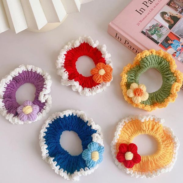 

hair accessories women girl cute rings elastic circlet ties ornaments rainbow scrunchies headwear