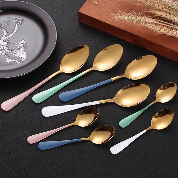 

steel cutlery set gold cutlery set stainless steel cutlery western dinnerware set kitchen knives spoon pink dropshipping h wmtnqg