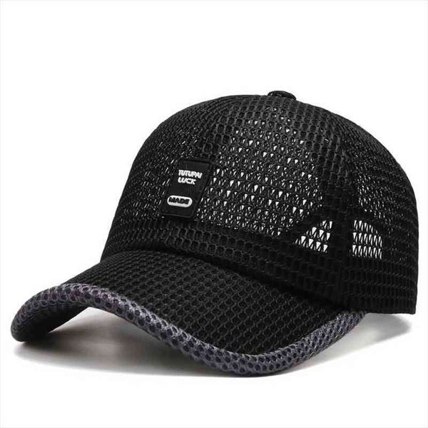

women men summer mesh baseball caps fashion streetwear breathable cool sun dad trucker outdoor hats for male female, Blue;gray