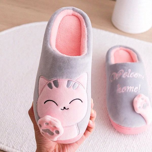 

Home slippers women sandals 2020 comfortable warm cartoon women shoes indoor slippers shoes woman zapatos de mujer #1i7b, Black