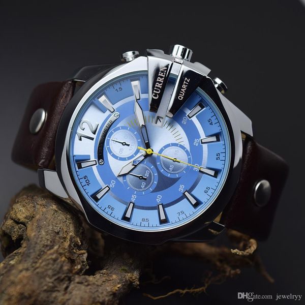 

relogio masculino curren golden men wristwatches 2017 luxury popular brand watch man quartz gold watches men clock wrist watches with date, Slivery;brown