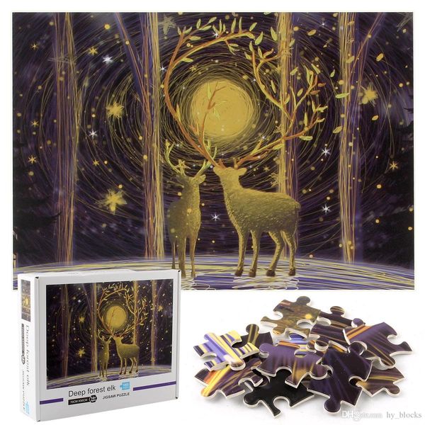 

puzzle of 1000 piece of hard paper decompression intelligence game famous animal paysage challenging jigsaw puzzle