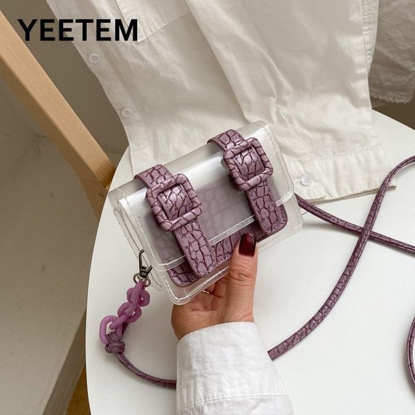 

summer mini one shoulder transparent diagonal jelly color small bag tide female bag wild casual messenger wallet party gift