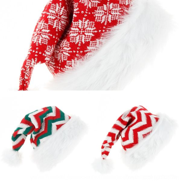 

spuiz howe декоративные рождественские вязаные длинные оправе красные и зеленые шляпы продукты санта-клауса рождественские плюшевый шлем m74