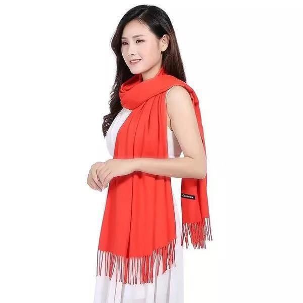 

новые яркие красные кашемировые шарфы для женщин с дополнительной теплой осенью и зимой корейский долго сплошной цвет платка, Blue;gray