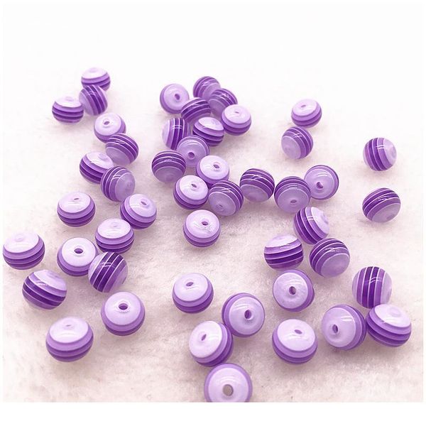 

6/8mm 50pcs diy bracelet accessories children handcraft department round transparente resin stripe beads for jewelry qylnzq, Crystal