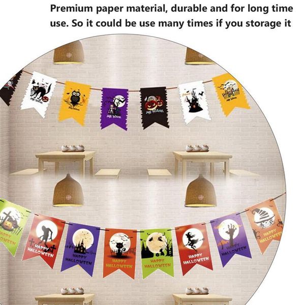 

paper flag halloween prop paper garland banner paper garland bunting fish tail flag party layout supplies wmtrgr xhhair