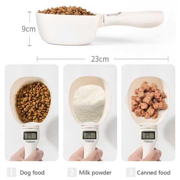 

new arrival 800g 1g pet food water measuring spoon cup with led digital display kitchen scale scoop removeable pet feeding tool h jllbfh