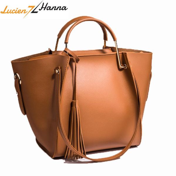 

2pcs women composite bags set bag pu leather handle tassel messenger handbag crossbody shoulder tote bag female