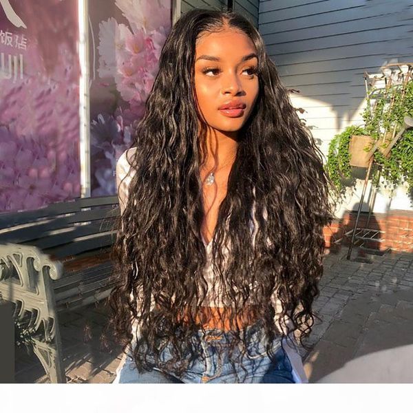 

человек волос natural wave 130% 150% плотность фронта шнурка парики естественный цвет бразильский девы волос полный парики шнурка для чернок, Black;brown