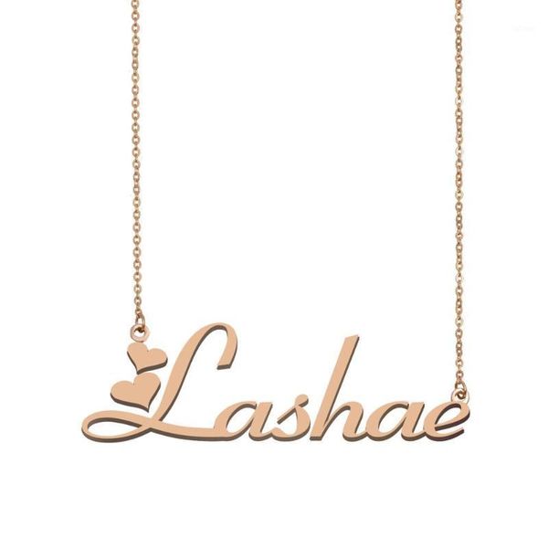 

lashae name necklace , custom name necklace for women girls friends birthday wedding christmas mother days gift1, Silver