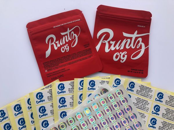 

белый 3.5g и майларовый runtz og местных сумки лейбл пахнут сумки proof сумки голограммы красная назад сумка наклейки пустой yxlnj garden_li