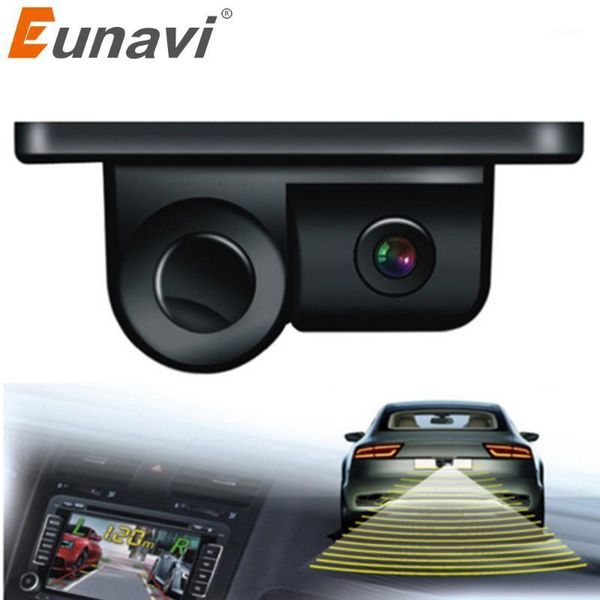 

2020 parktronic eunavi 2 in 1 car parking sensors rear view backup camera universal high clear night for vision reversing radar1