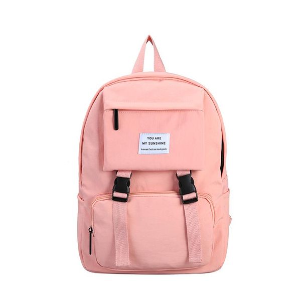 

fashion bookbag nylon women backpack female cute travel school backpack black multi pocket for school teenagers girls