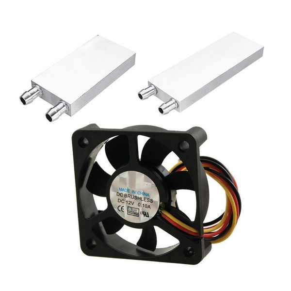 

2 pcs accessories: 1 pcs brushless dc 12v 0.1a square cooling fan cooler & 1 aluminum liquid-water cooling block for compute