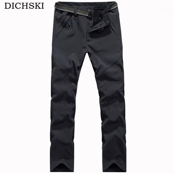

racing pants dichski male autumn and winter fleece soft shell zipper 2021 outdoor cycling clothing windproof large yards climbing pants1, Black;blue