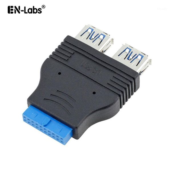 

dual port usb 3.0 to motherboard mainboard internal 20pin header adapter,20-pins to 2 x usb a female1