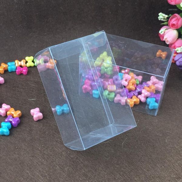 

gift wrap 50pcs 6*6*12cm clear plastic pvc box packing boxes for gifts/chocolate/candy/cosmetic/crafts square transparent box1