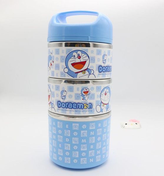 

портативный японский стиль обед изоляции симпатичные трехслойной ведро горшок box стали изолированный нержавеющей jllcsj ffshop2001