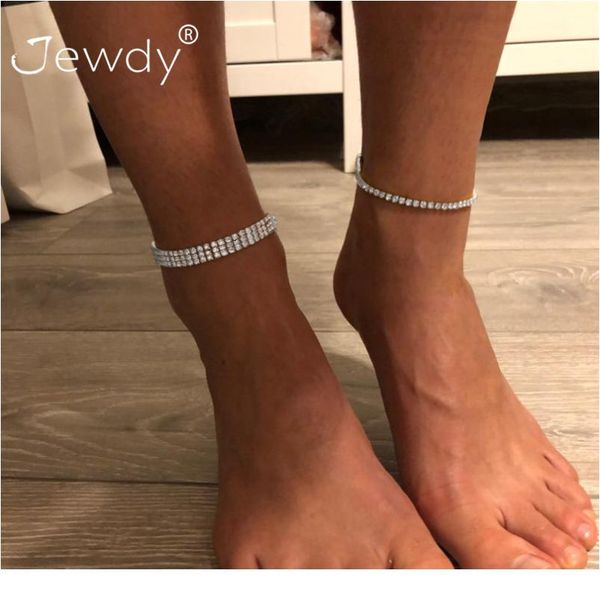 

эластичные анеклетные растягивающие анетики женщины boho crystal bractele cheville босиком сандалии pulseras tobilleras mujer ноги еврей wmt, Silver