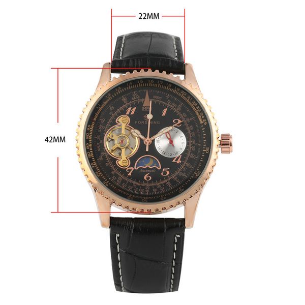 

luxury men exquisite self steel for wristwatches watches automatic wind practical stainless skeleton mechanical uqmsf, Slivery;brown