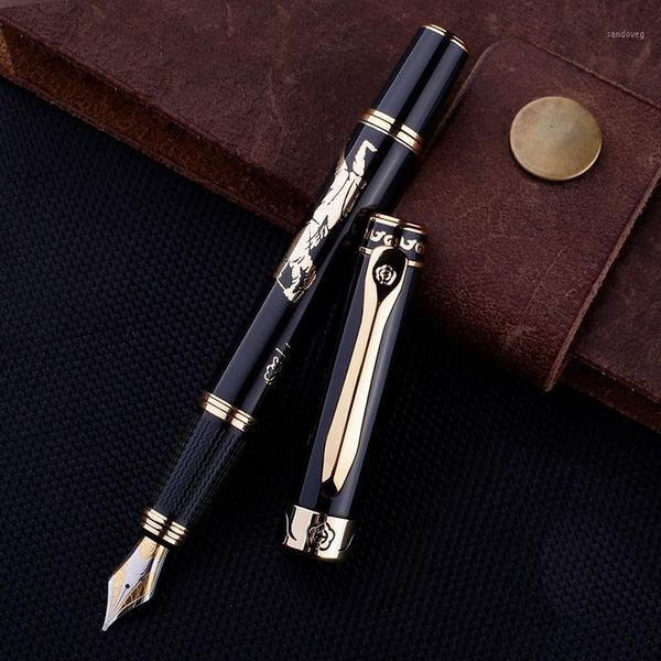 

luxury exquisite fountain pen 0.5mm metal gift pens iridium nib gold trim business office gift stationery